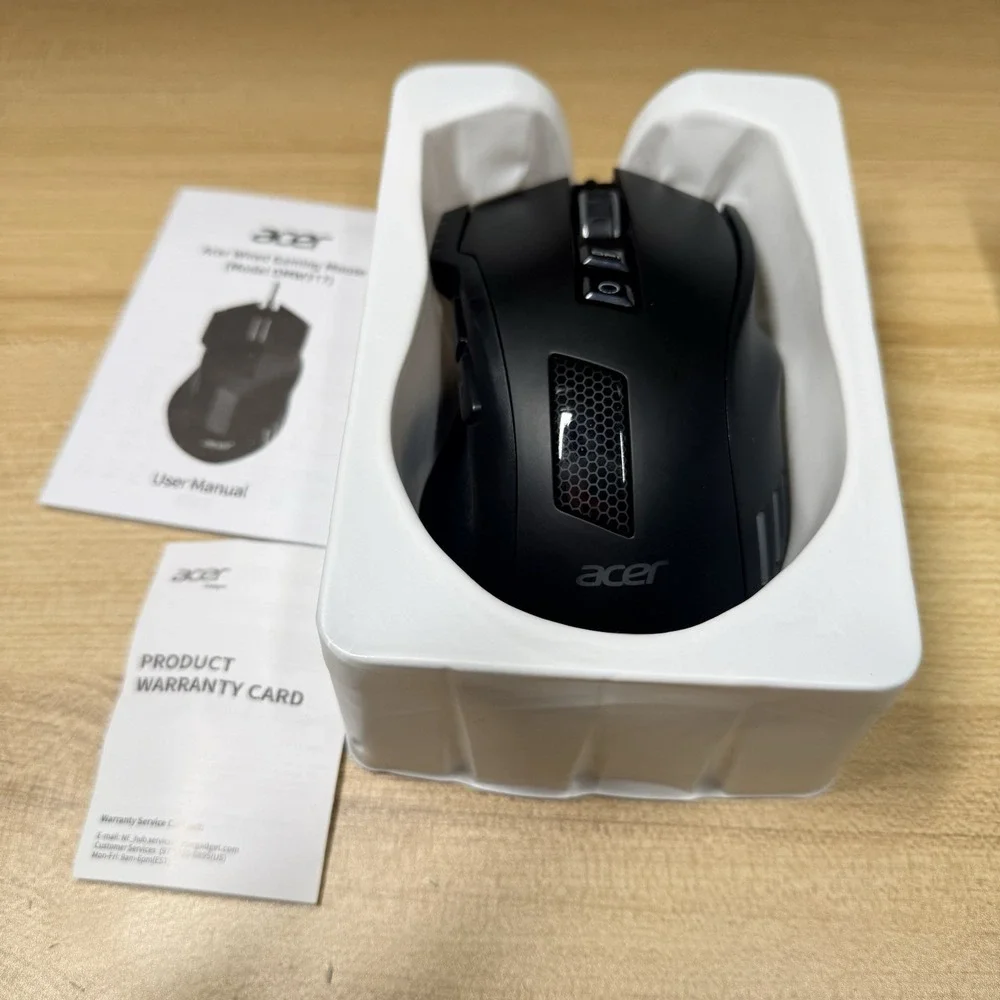 Acer Wired Gaming Mouse 12,800 DPI RGB Ergonomic Computer‎ Mouse Black OMW317